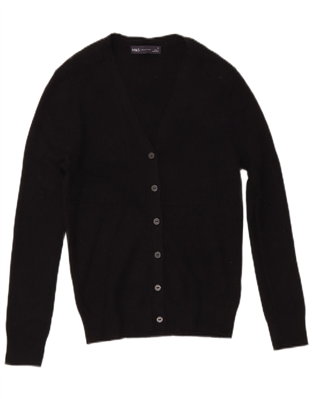 Sweter damski Marks & Spencer UK 12, średni czarny, wiskoza