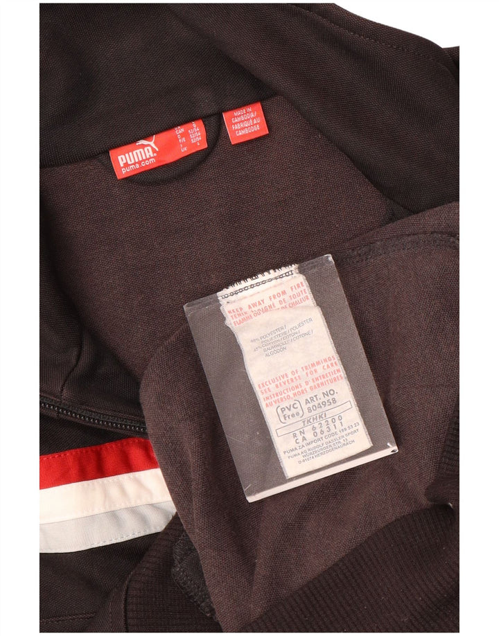 Męska kurtka dresowa PUMA, duży, czarny poliester z blokami kolorów