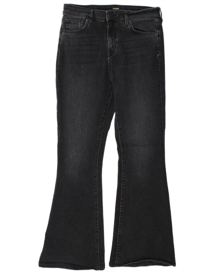 Damskie jeansy Studio Flared SUPERDRY W32 L32 Szara bawełna