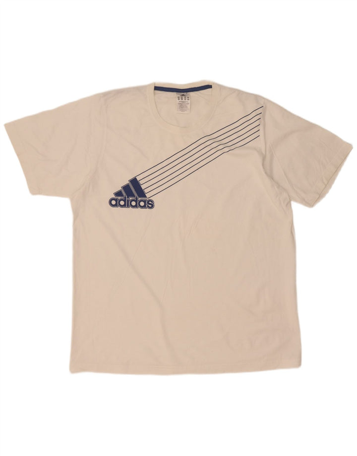 Adidas Męska koszulka graficzna Top XL w kolorze białym