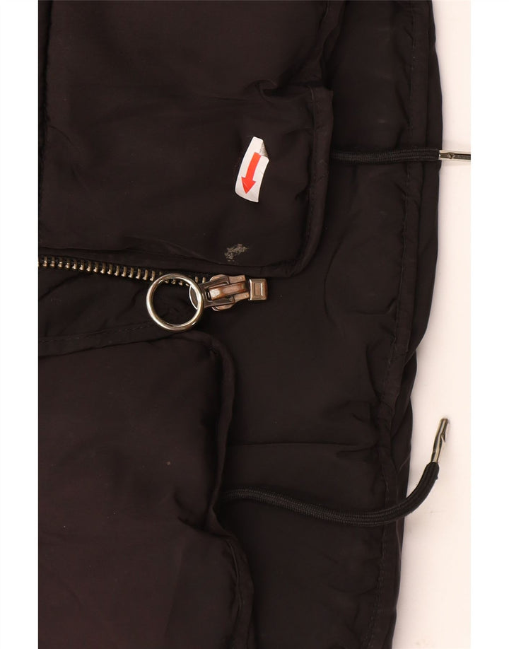 Damska kurtka z kapturem, oversize, wyściełana Topshop UK 8, mała, czarna, poliester