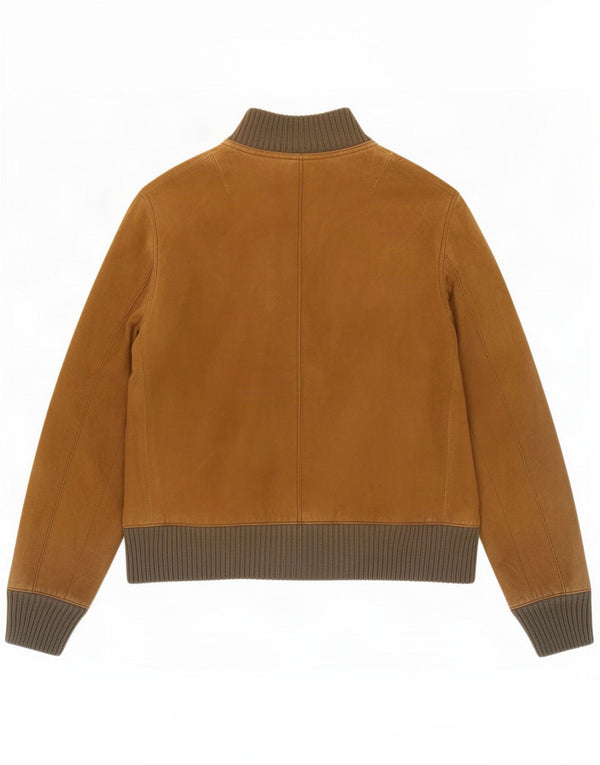Vintage męska zamszowa kurtka bomber UK 34 XS brązowa