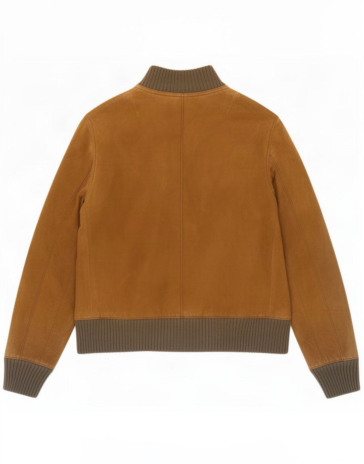 Vintage męska zamszowa kurtka bomber UK 34 XS brązowa
