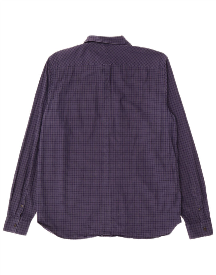 Koszula męska FRED PERRY, duża, bawełniana w kratkę, granatowa