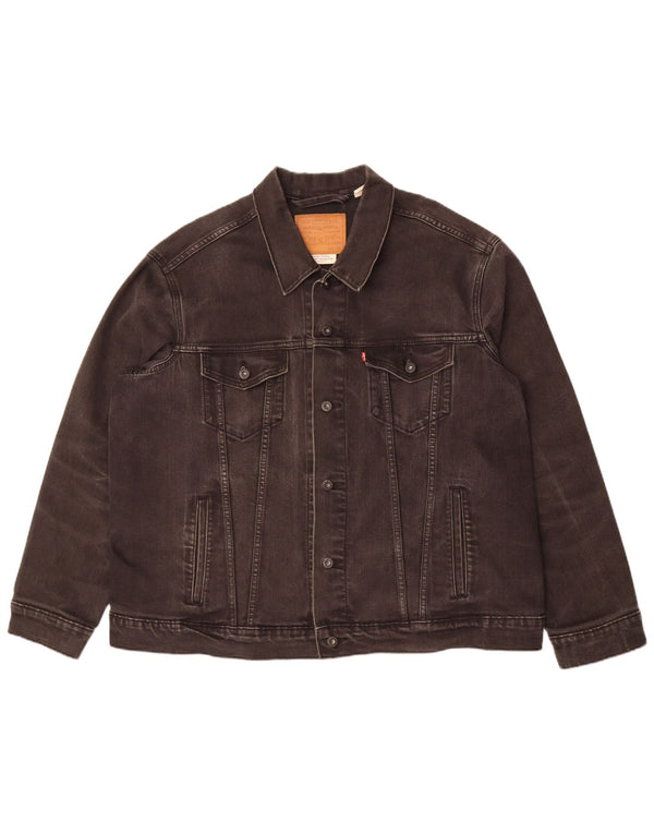 Męska kurtka dżinsowa Levi's UK 44 2XL Czarna bawełniana