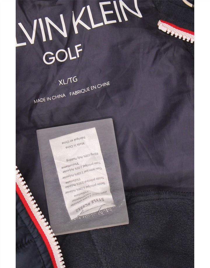 Męska wyściełana kamizelka CALVIN KLEIN UK 42 XL, granatowa, poliester