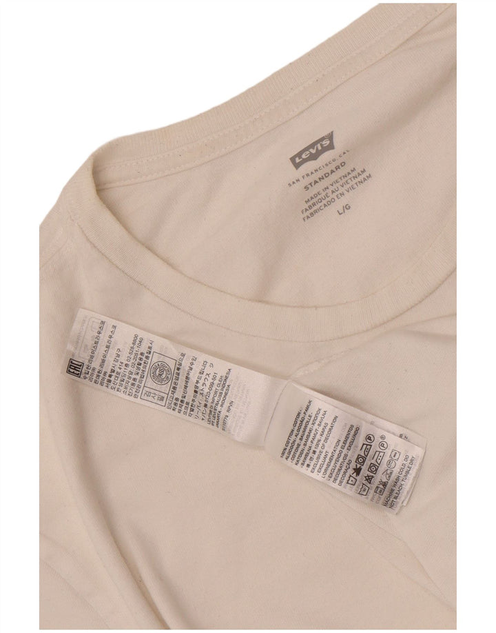 Męski standardowy T-shirt Levi's, duży, biały, bawełniany