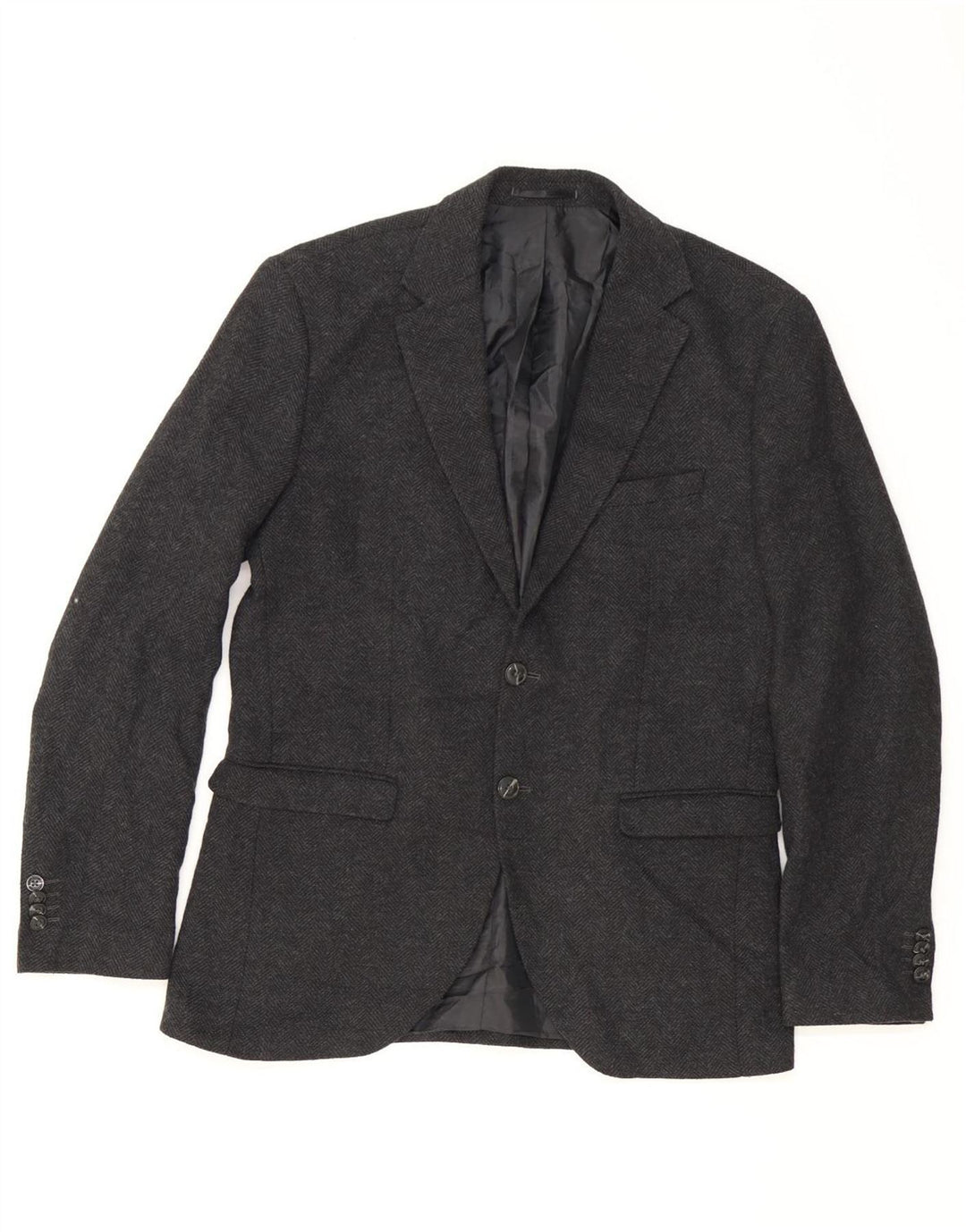 JACK & JONES Męska marynarka zapinana na 2 guziki UK 42 XL, szara jodełka