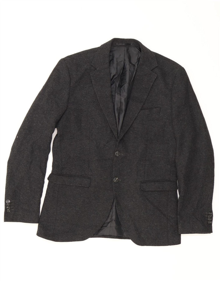 JACK & JONES Męska marynarka zapinana na 2 guziki UK 42 XL, szara jodełka