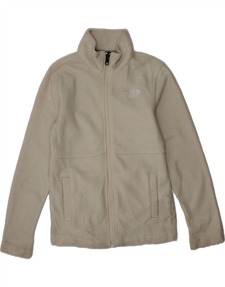 THE NORTH FACE Girls Fleece Jacket 7-8 Years Small  Off White Polyester Vintage The North Face and Second-Hand The North Face from Messina Hembry 