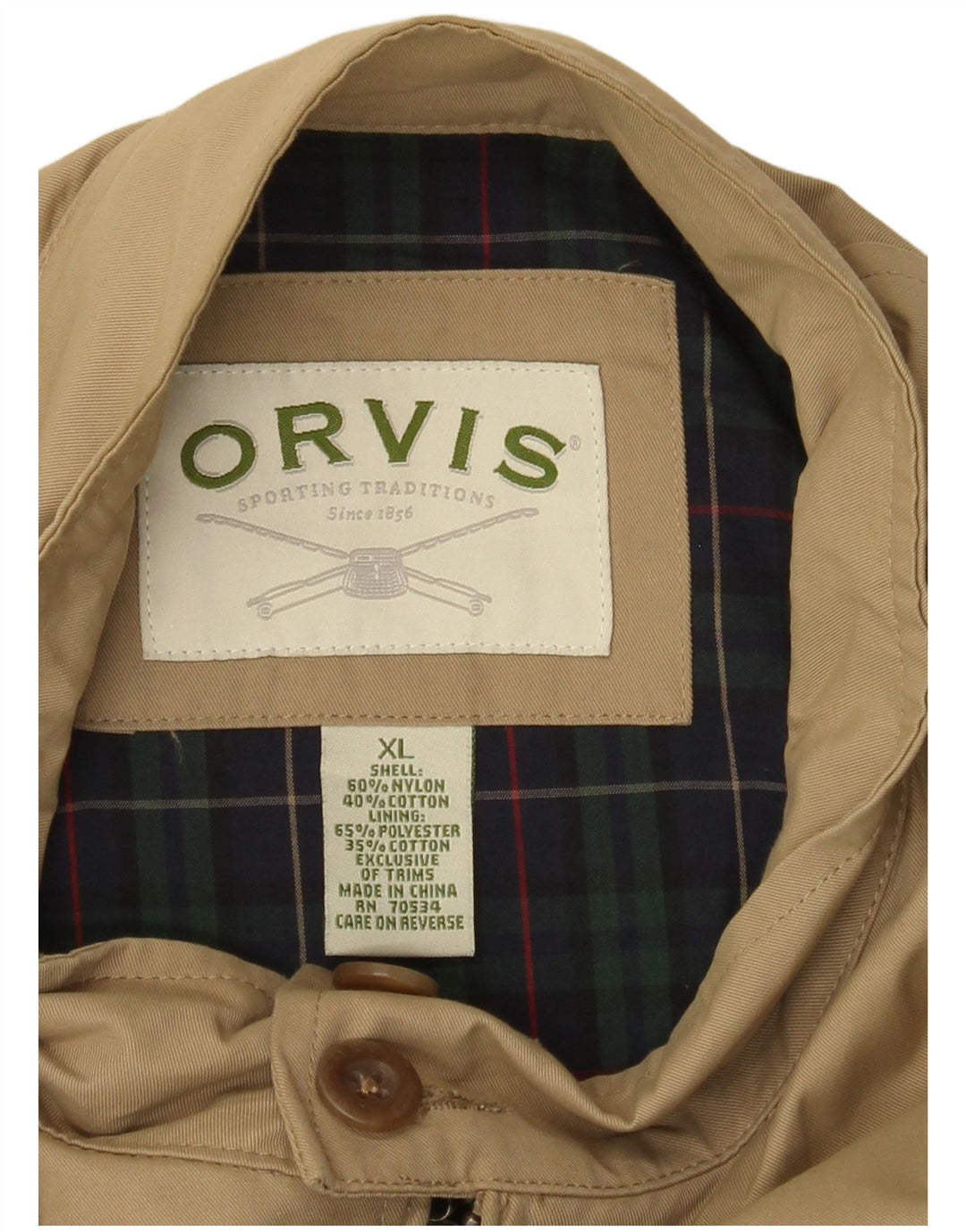 Męska kurtka bomberka Orvis UK 42 XL, beżowy nylon