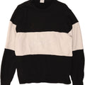 NIKE Mens Graphic Sweatshirt Jumper Large Black Colourblock Cotton