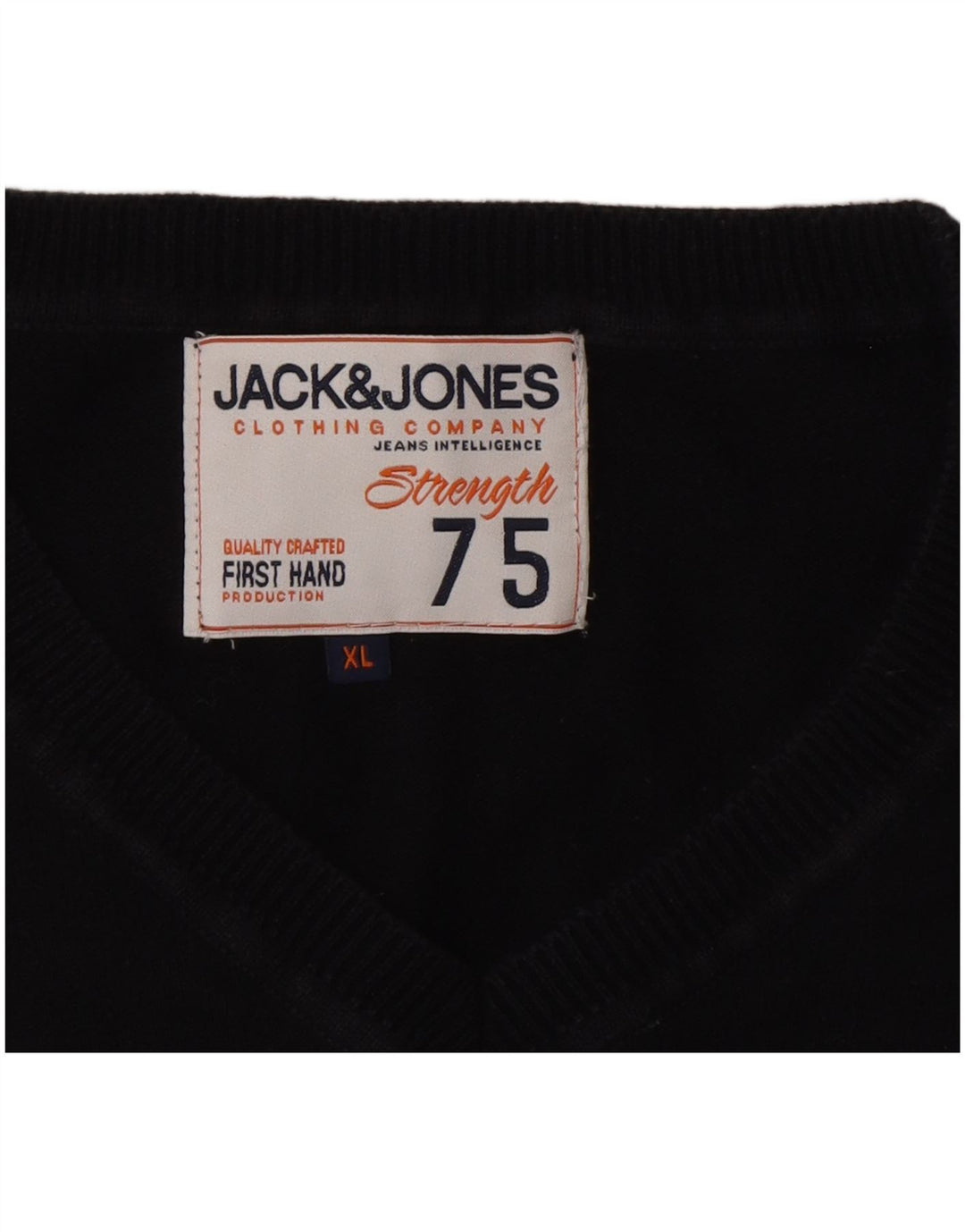 Męski sweter Jack & Jones z dekoltem w kształcie litery V, XL, granatowy