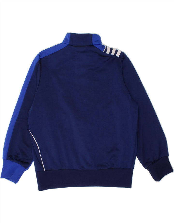 ADIDAS Boys Tracksuit Top Jacket 5-6 Years Navy Blue Colourblock Polyester Vintage Adidas and Second-Hand Adidas from Messina Hembry 