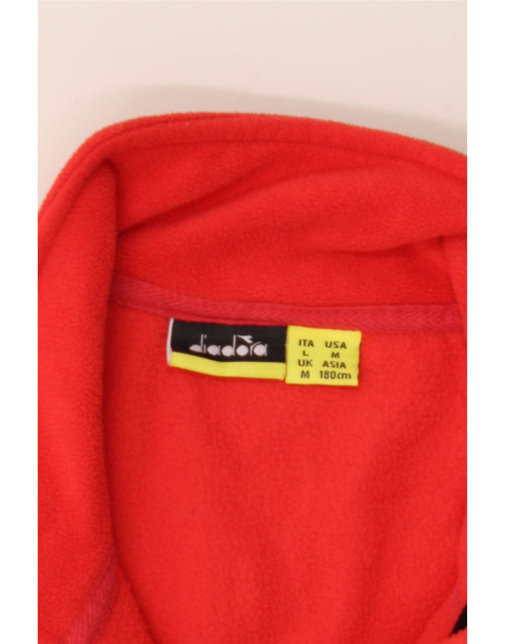 DIADORA Mens Fleece Jacket UK 38 Medium Red Polyester Vintage Diadora and Second-Hand Diadora from Messina Hembry 