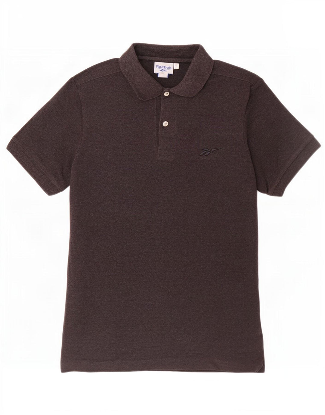 Męska koszulka polo Reebok, mała, brązowa, bawełniana