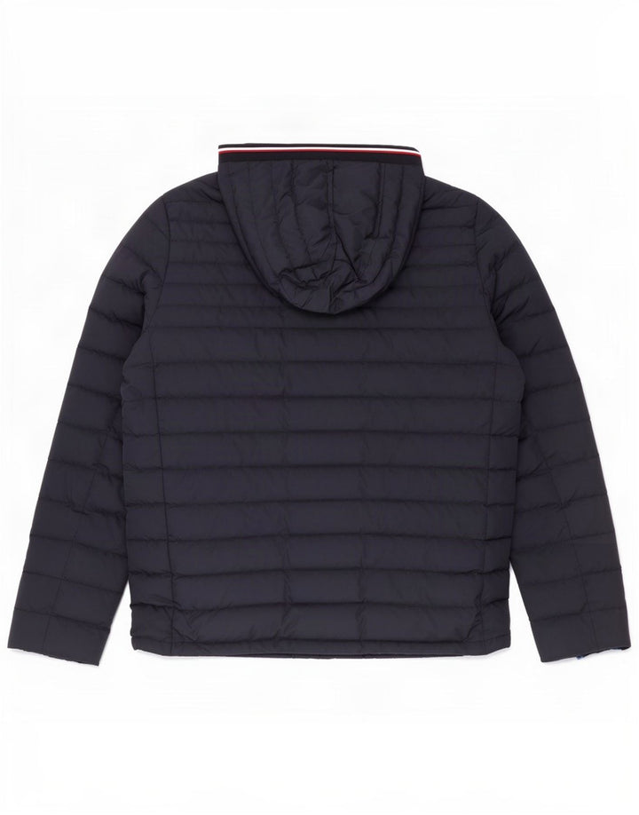 Męska ocieplana kurtka z kapturem Tommy Hilfiger UK 40, duża granatowa, poliester