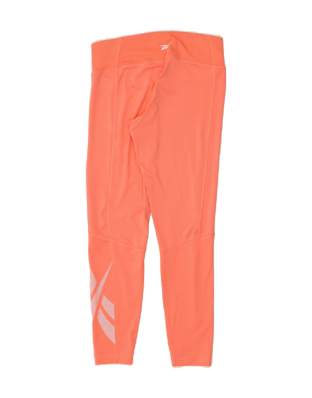 REEBOK Womens Graphic Leggings UK 12/14 Medium Orange Polyester Vintage Reebok and Second-Hand Reebok from Messina Hembry 