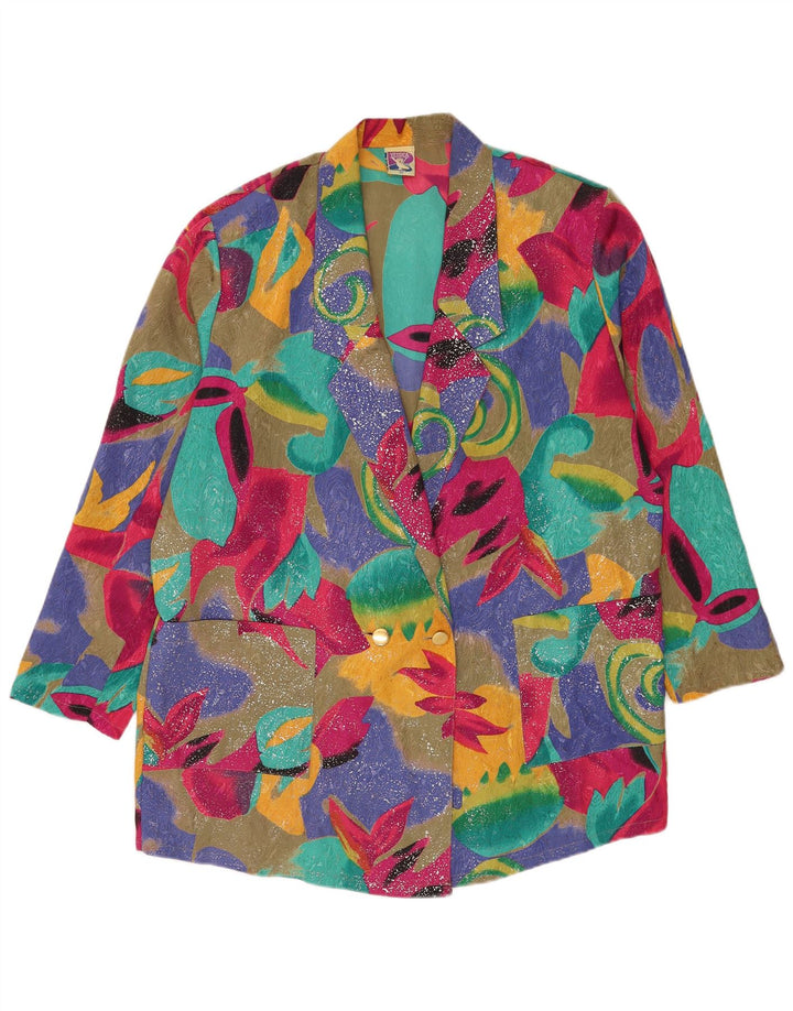 Damska marynarka oversize Yessica EU 46 XL, wielokolorowa, geometryczna