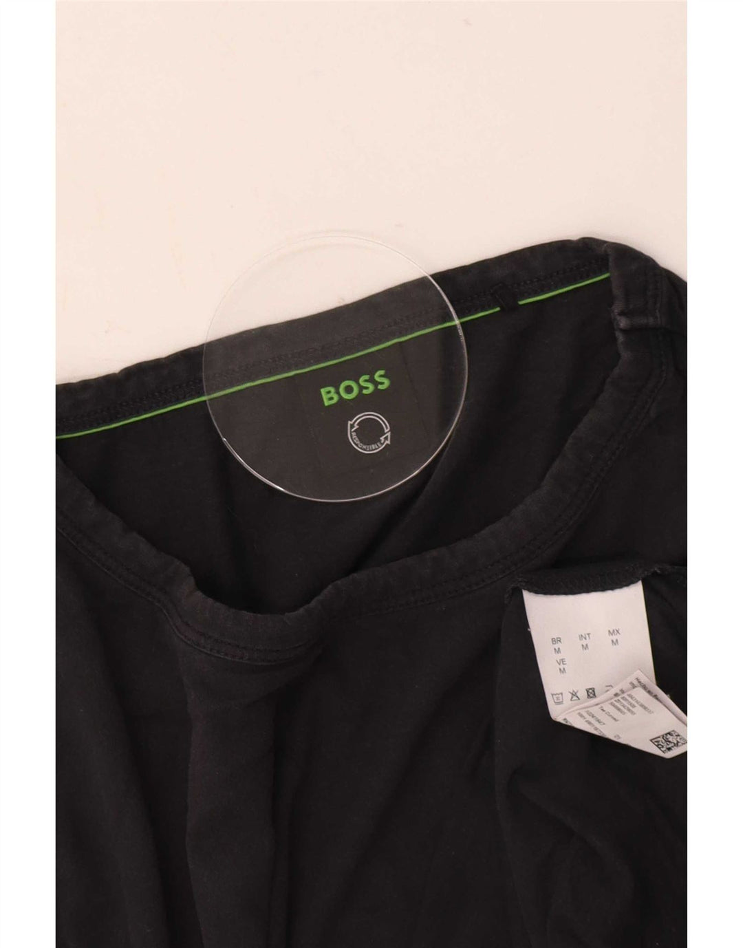 T-shirt męski Hugo Boss, średni czarny, bawełniany