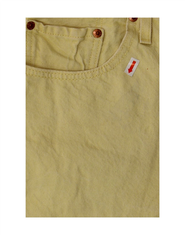 Damskie spodenki jeansowe LEVI'S 501 W32, duże, żółte, bawełniane