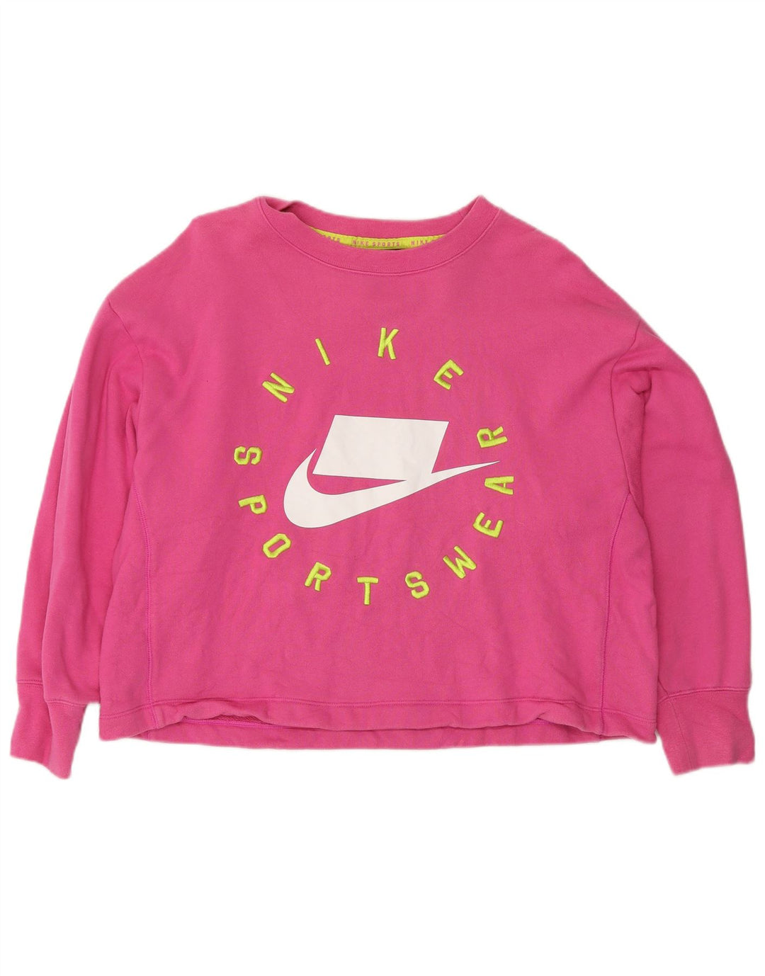 Damska bluza dresowa Nike Graphic Oversize UK 10, mała, różowa, bawełniana