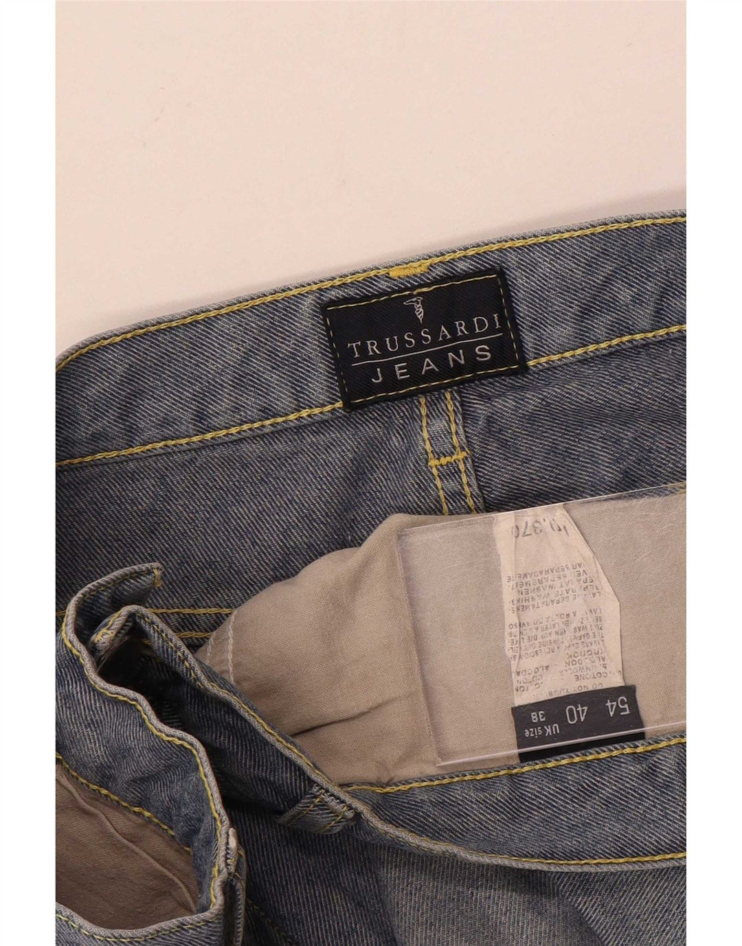Męskie proste dżinsy Trussardi W38 L36 Niebieskie bawełniane