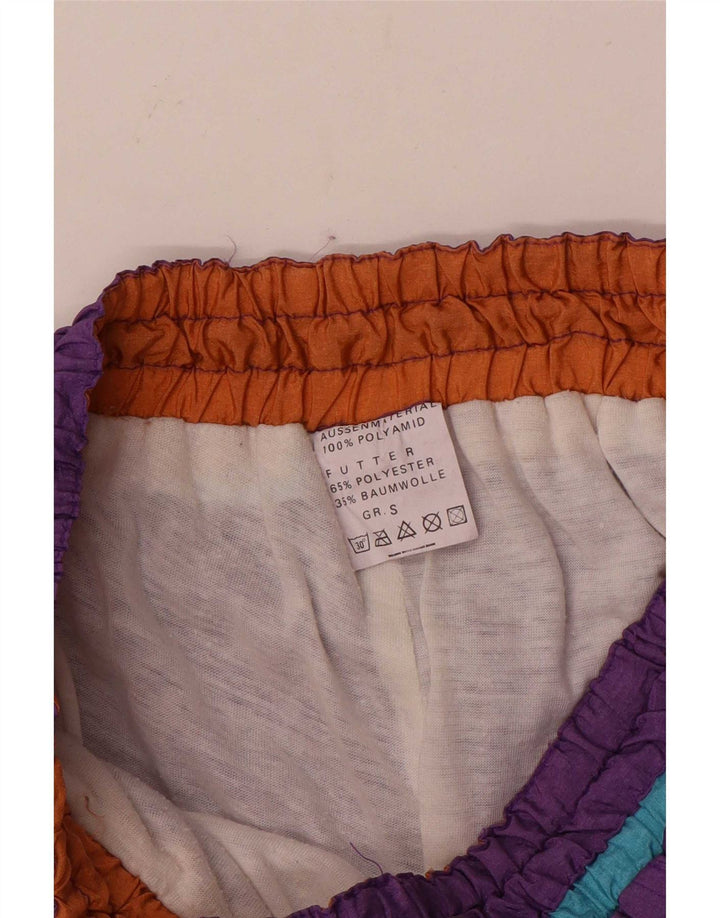 Męskie spodnie dresowe w stylu vintage, mały fioletowy poliamid