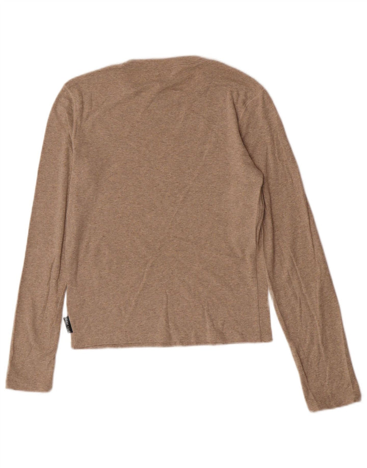 Top damski Max & Co. z długim rękawem, UK 14, duży, beżowy, bawełniany