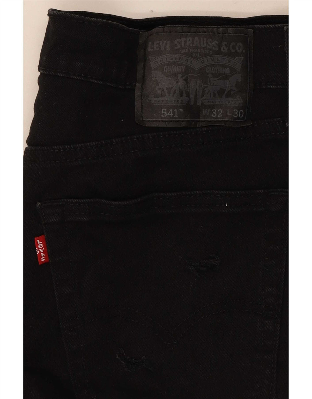 Damskie spodenki jeansowe Levi's 541 W32, duże, czarne, bawełniane