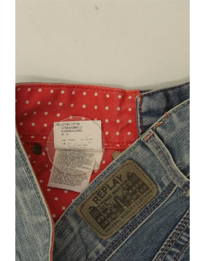 Damskie jeansy Bootcut z niską talią Replay W25 L32 Niebieska bawełna