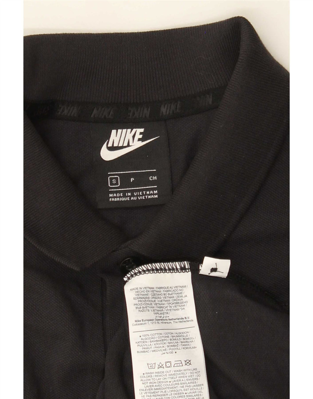 Męska koszulka polo Nike, mała, czarna, bawełniana