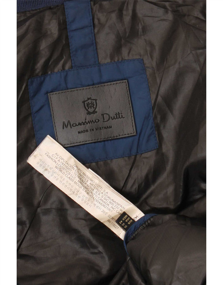 Męska ocieplana kurtka Massimo Dutti UK 42 XL, granatowa, poliester
