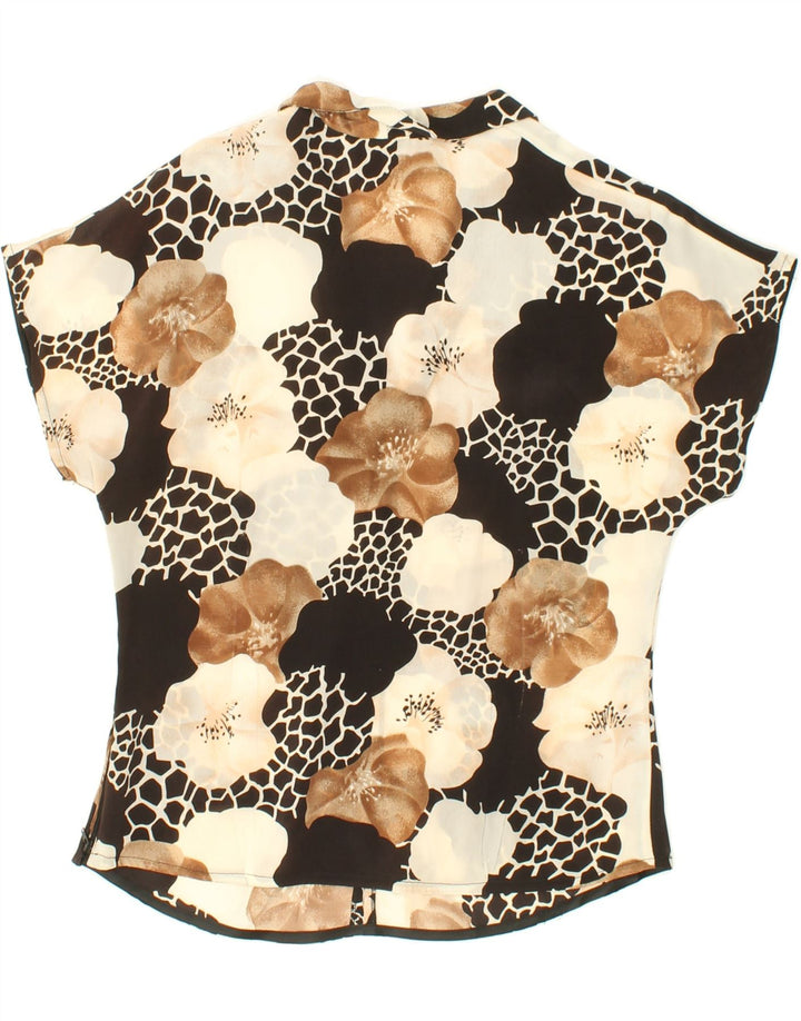 VINTAGE Womens Short Sleeve Blouse Top IT 46 Large Multicoloured Floral Vintage Vintage and Second-Hand Vintage from Messina Hembry 