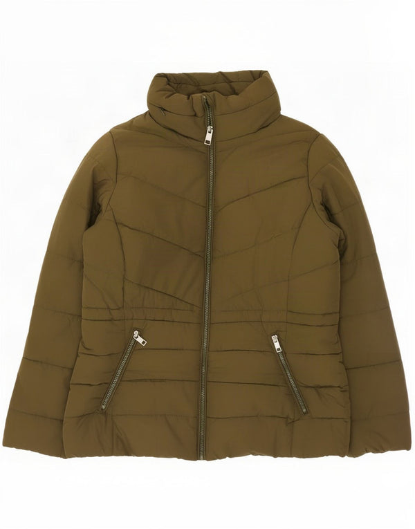 Marks & Spencer Damska ocieplana kurtka UK 14, duża, khaki, poliester