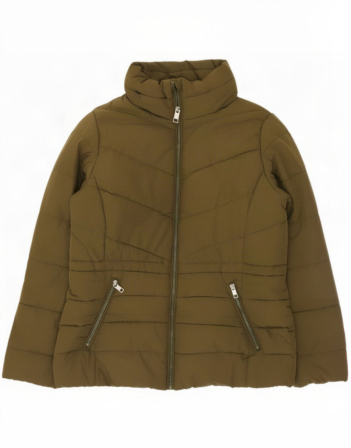 Marks & Spencer Damska ocieplana kurtka UK 14, duża, khaki, poliester