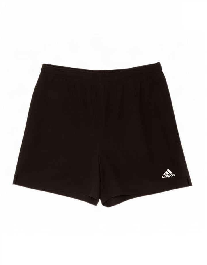 Męskie spodenki sportowe Adidas, duże, czarne, poliestrowe