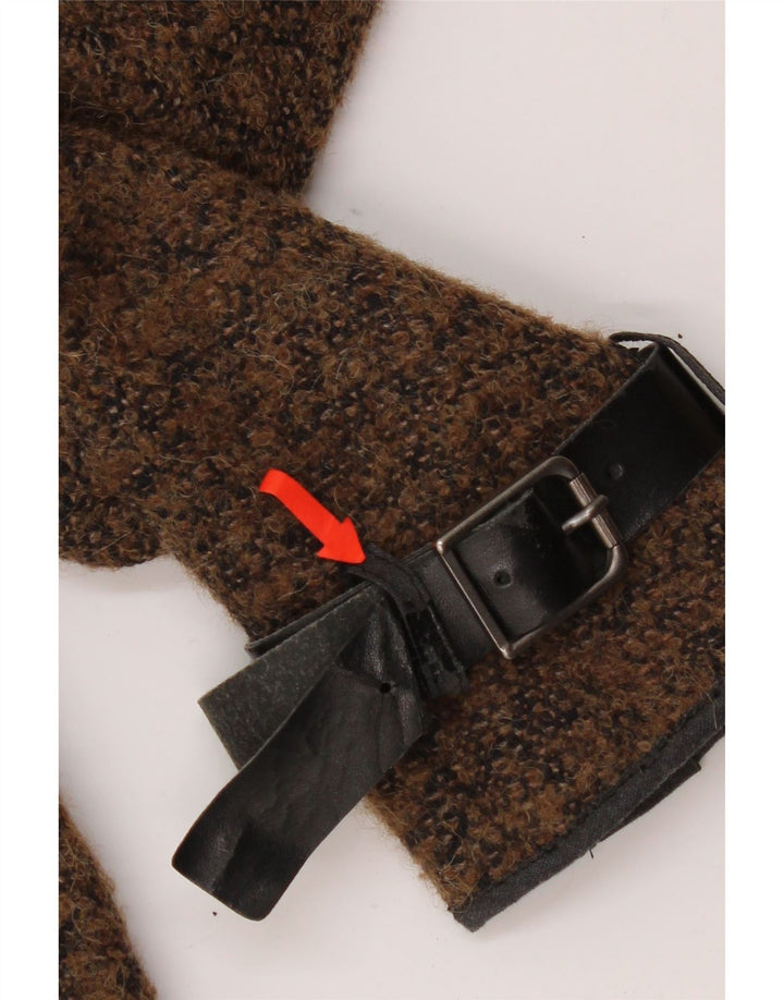 Damski dwurzędowy płaszcz Tenax IT 40 Mała brązowa bawełna w plamki