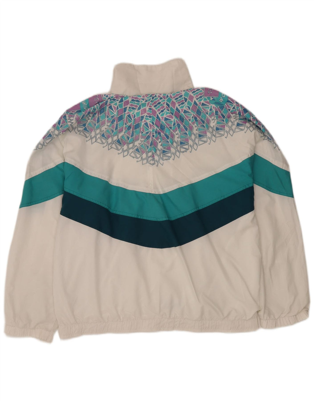 Męska kurtka dresowa ELLESSE XL, biała, geometryczna