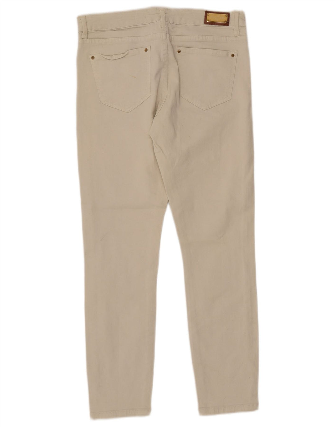 Damskie spodnie typu slim casual Zara EU 38 Small W28 L26 Off White