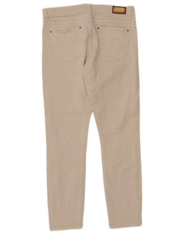 Damskie spodnie typu slim casual Zara EU 38 Small W28 L26 Off White