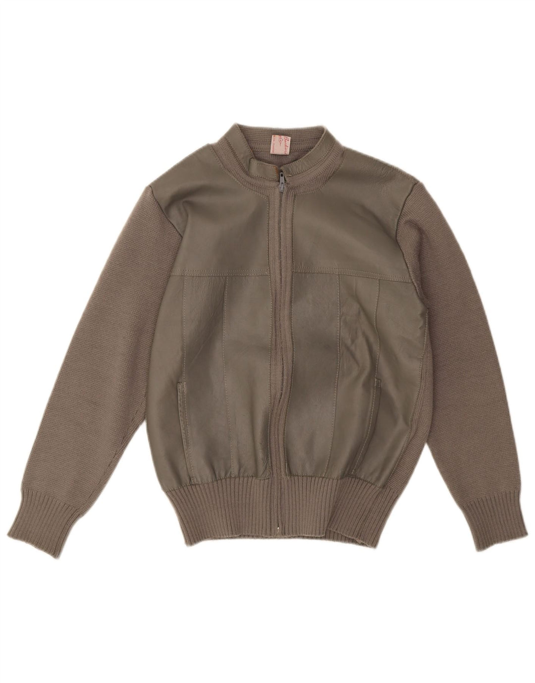 Vintage męski sweter kardigan IT 50 średni brązowy akryl