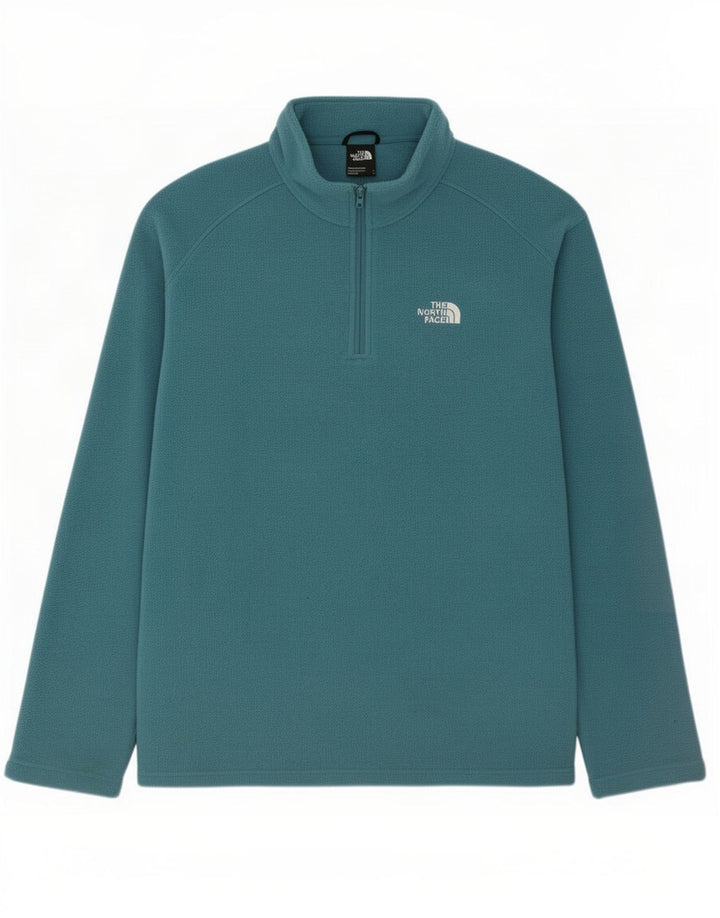 Męski sweter polarowy The North Face z zamkiem błyskawicznym, duży, niebieski, poliestrowy