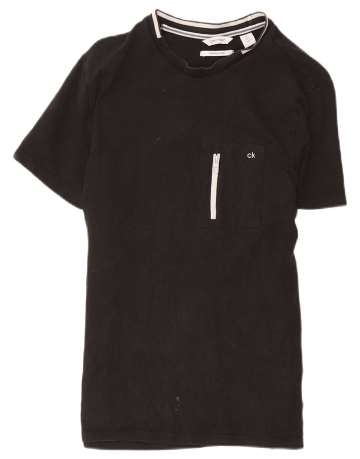 T-shirt męski Calvin Klein, mały, czarny, bawełniany