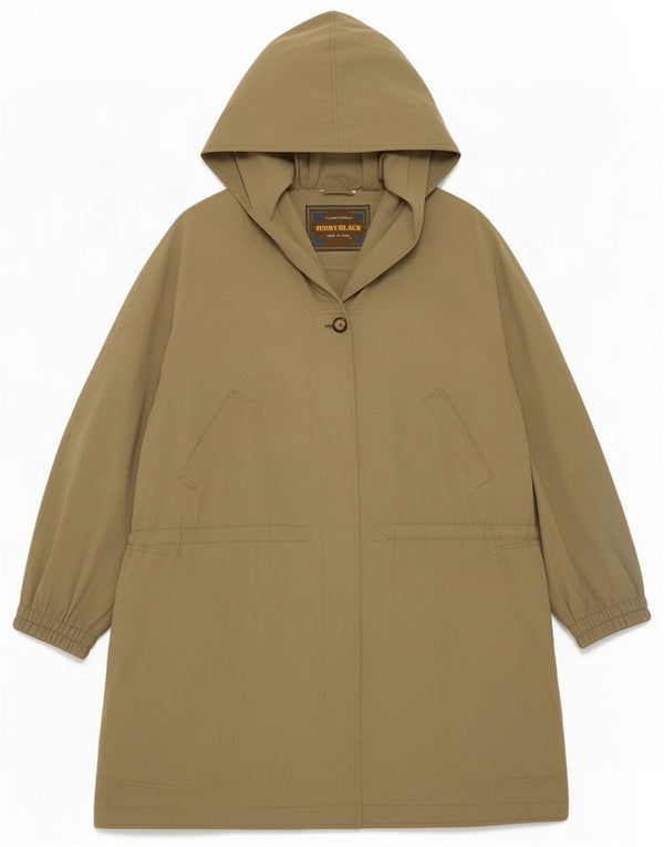 Penny Black Damska kurtka parka oversize z kapturem IT 44 Medium Khaki