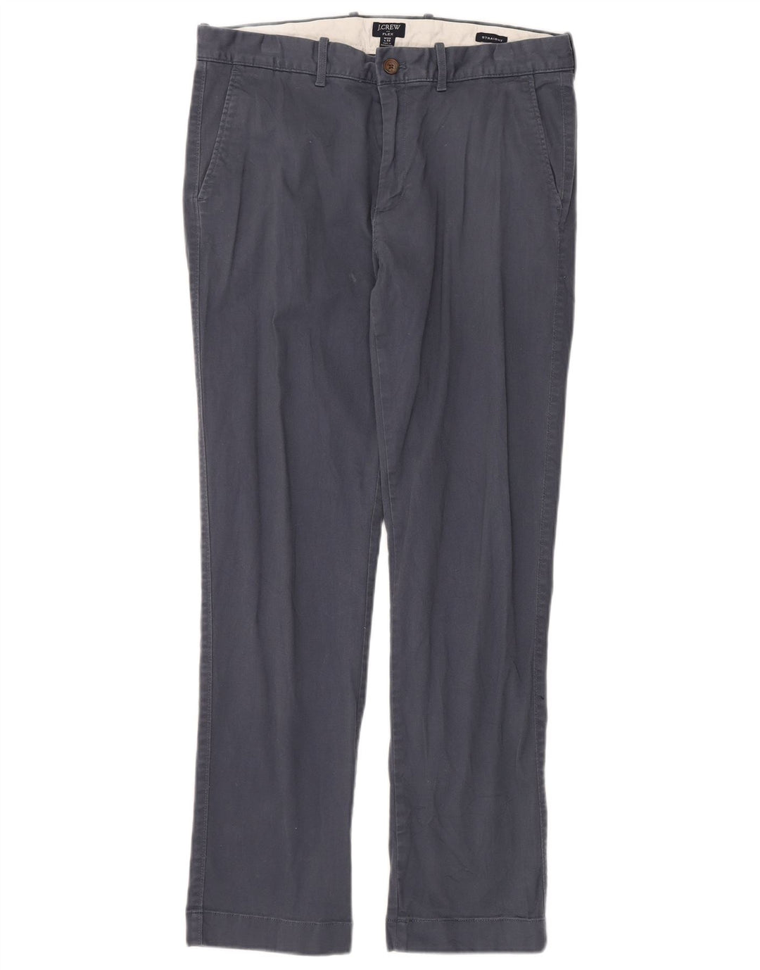 Spodnie męskie J. CREW Flex Straight Chino W33 L32 Granatowa bawełna