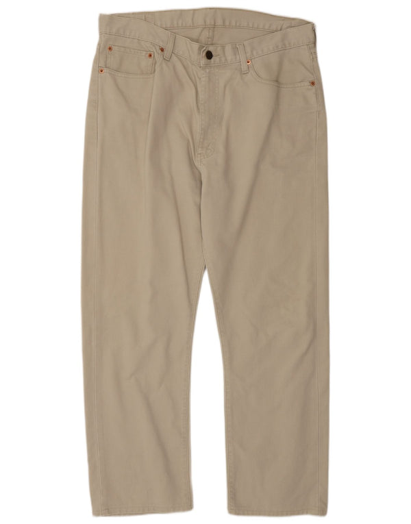 Męskie spodnie Levi's 505 Straight Casual W36 L28 Beżowa bawełna