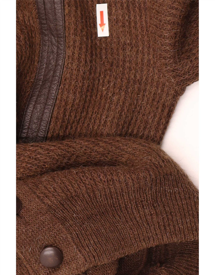 Sweter męski Marek, duży, brązowy, akrylowy