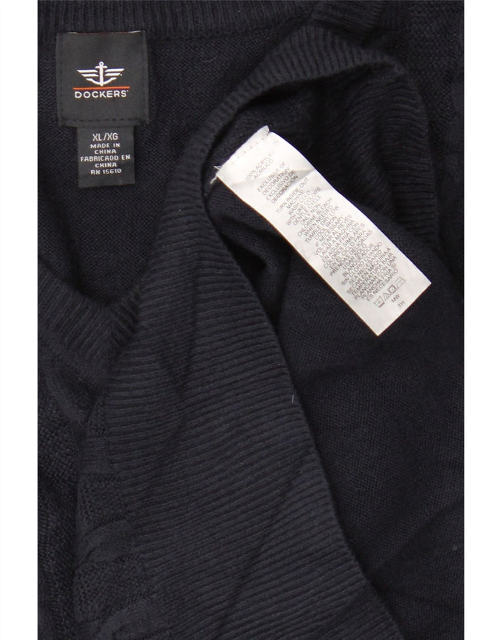 Dockers Męski podkoszulek XL z kamizelką XL, granatowy, akrylowy
