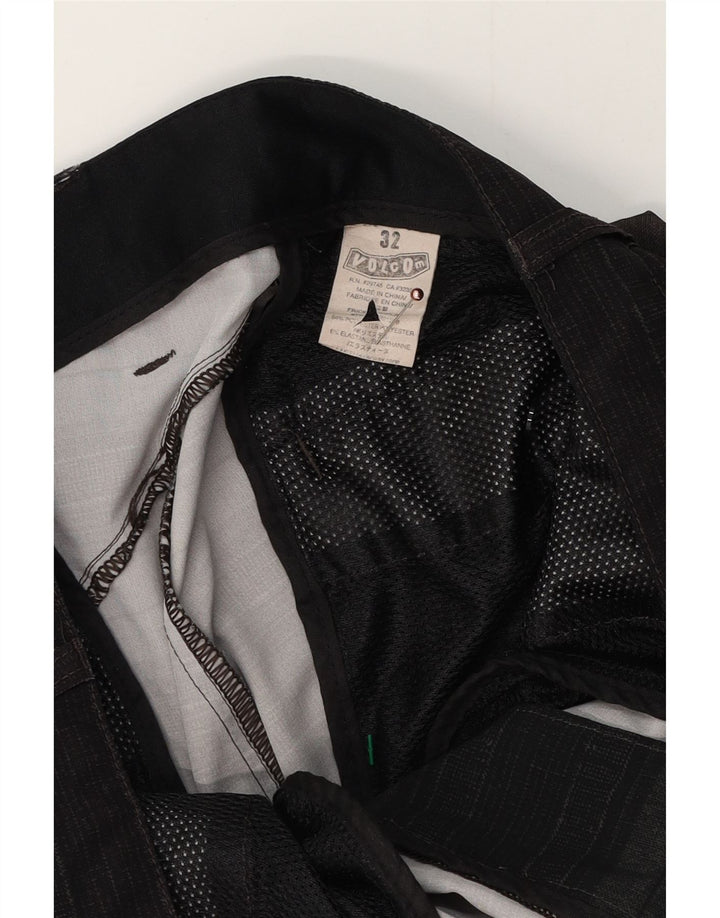 Męskie spodenki cargo VOLCOM W32, duże, szare, poliestrowe paski